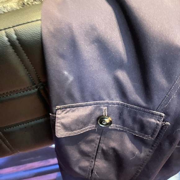 Vintage Gallery Woman's Coat W/ Removable Liner Black With Purple Cuffs Size 2X - Picture 10 of 10